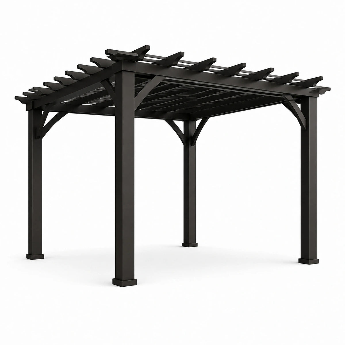 Pergola en Aluminium Noir 300 cm x 300 cm x 250 cm