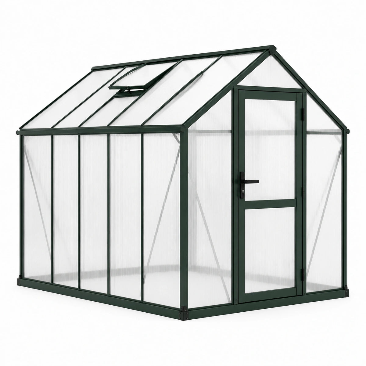 Serre en aluminium et polycarbonate vert 250x190x195 cm